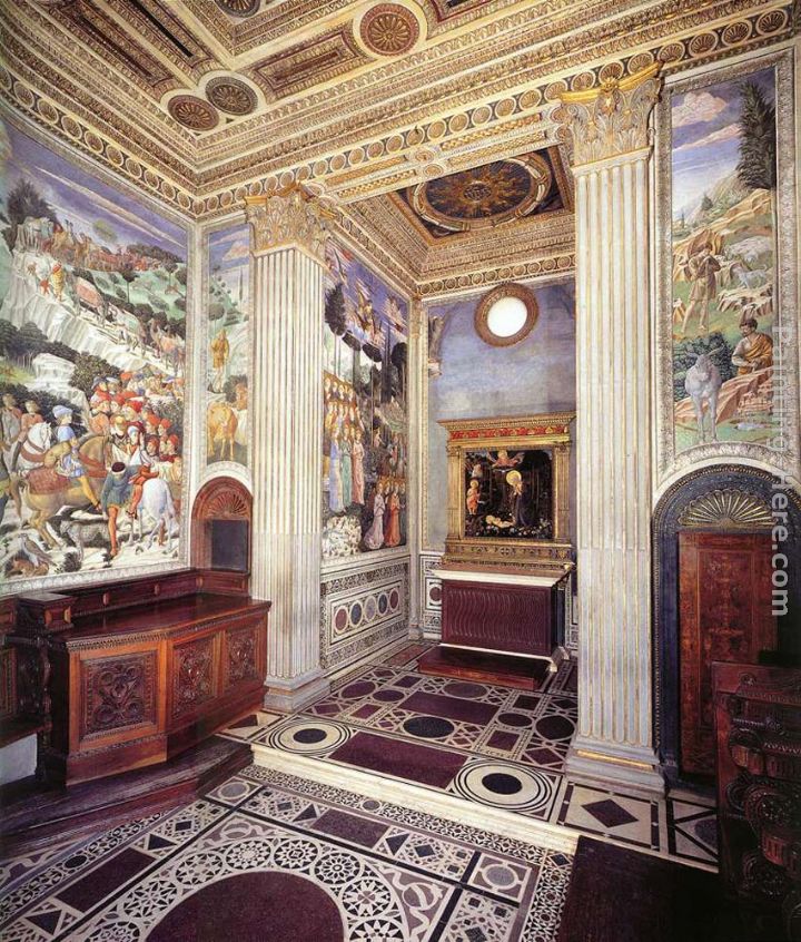 View of the Chapel painting - Benozzo di Lese di Sandro Gozzoli View of the Chapel art painting
